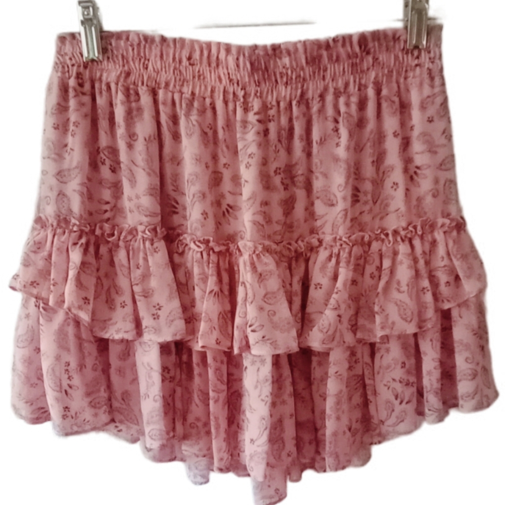 Floral Pink Ruffle Skirt - Picture 4 of 8